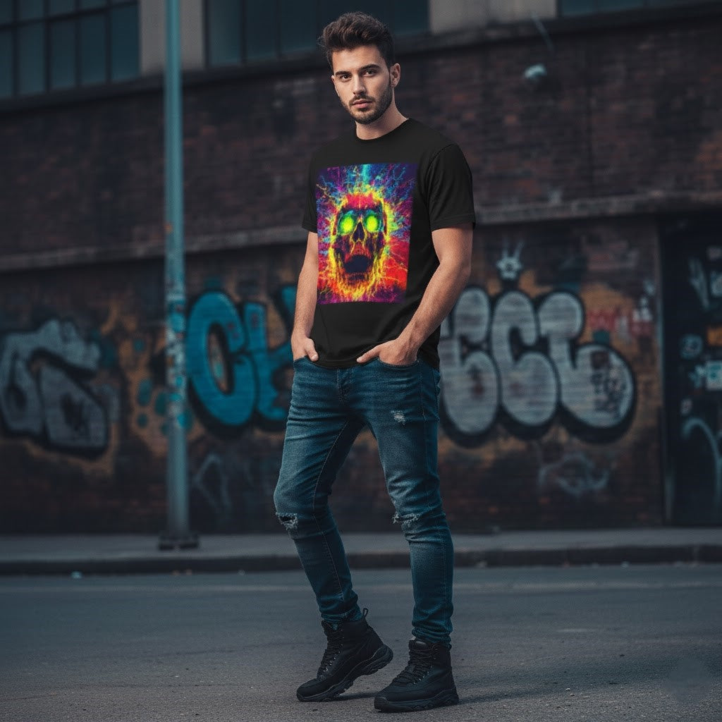 Neon Meltdown Skull